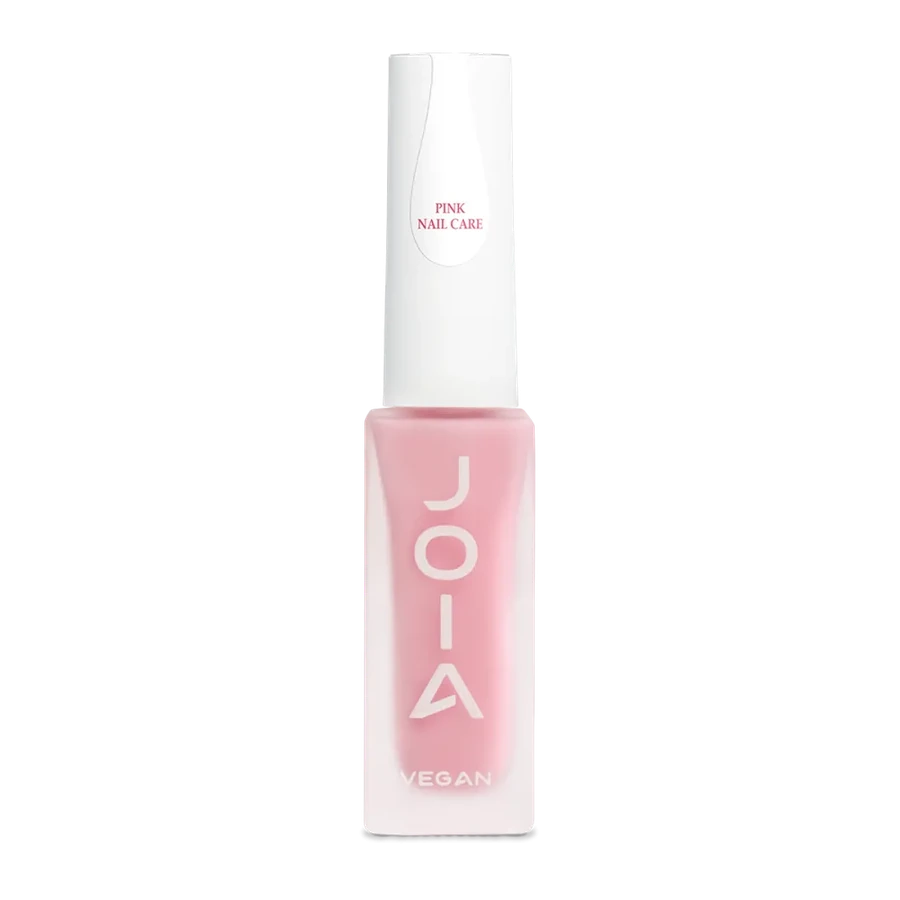 Зміцнююче базове покриття для нігтів JOIA Vegan Pink Nail Care рожевий, з блискітками 8 мл