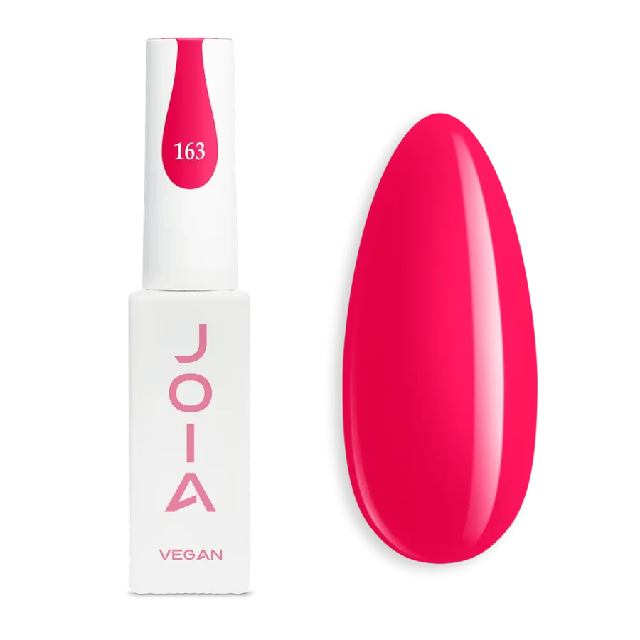 Гель-лак JOIA Vegan 163 насичений малиновий, емаль 6 мл