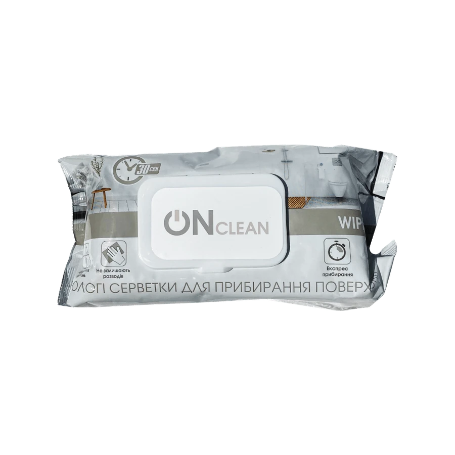 Вологі серветки для прибирання OnClean Wipes 120 шт