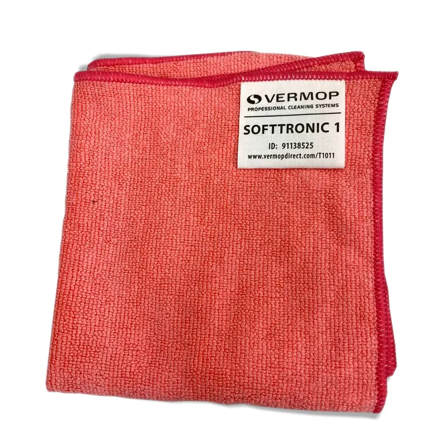 Серветка з мікрофібри VERMOP Softtronic 1 Microfibre Cloth Red 32*32 см червоний/рожевий