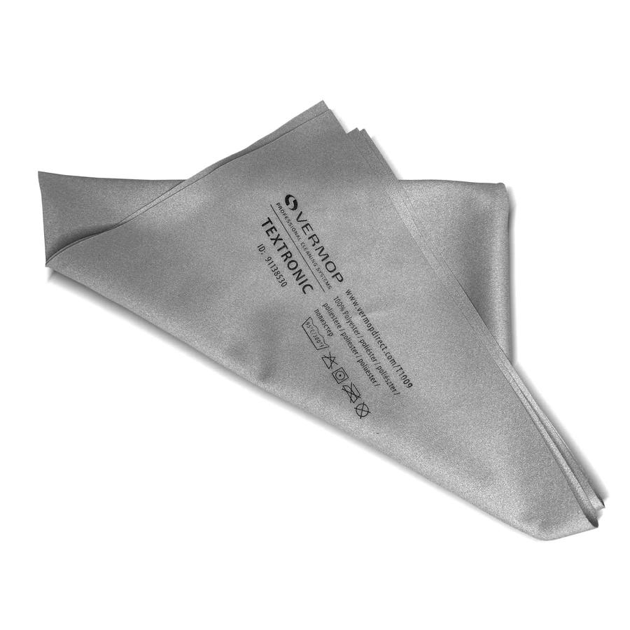 Серветка з мікрофібри VERMOP Textronic Microfibre Cloth Grey 38*40 см сіра