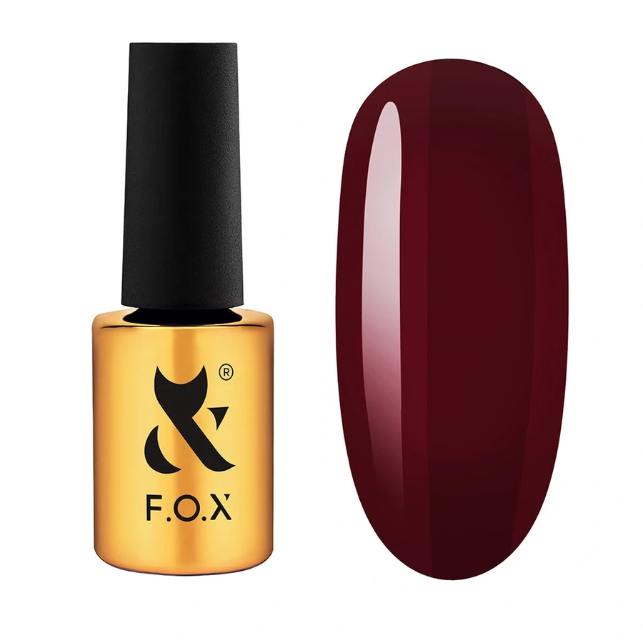 Гель-лак FOX Lipstick Collection 010 Wine Passion темно-бордовий, емаль 7 мл
