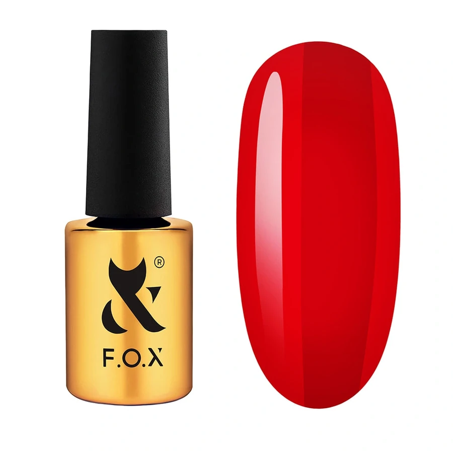 Гель-лак FOX Lipstick Collection 002 Fire Lips яскравий червоний, емаль 7 мл
