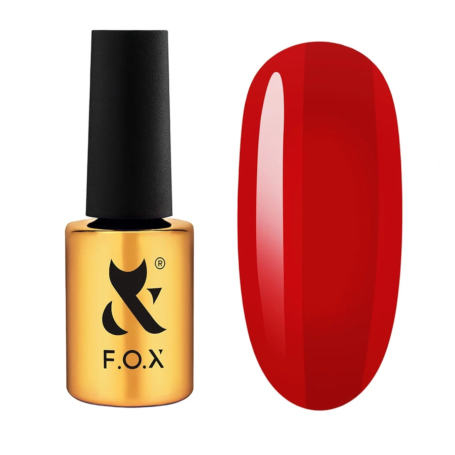 Гель-лак FOX Lipstick Collection 004 Scarlet Spell пристрасний червоний, емаль 7 мл