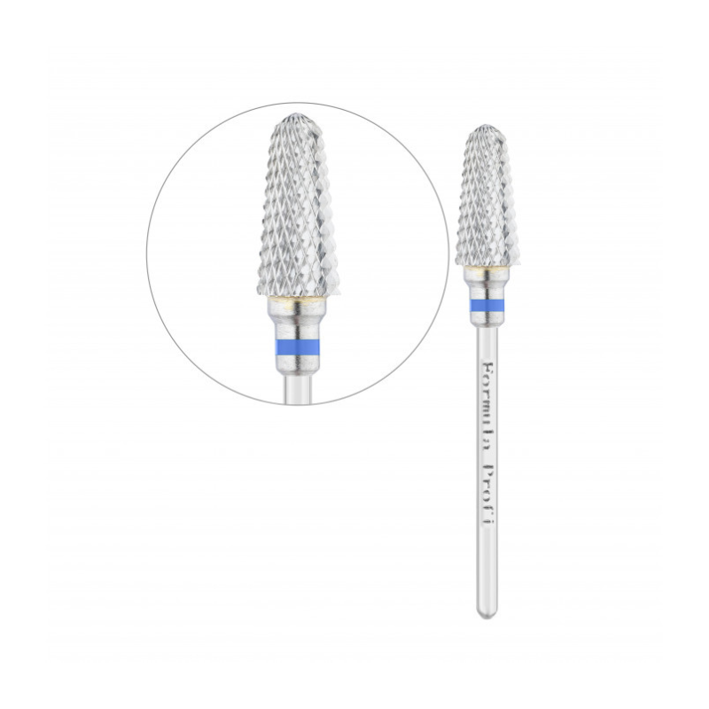 Фреза твердосплавна конус з напівсферичним кінцем Formula Profi Carbide Nozzle 100-1035 синя, середня жорсткість