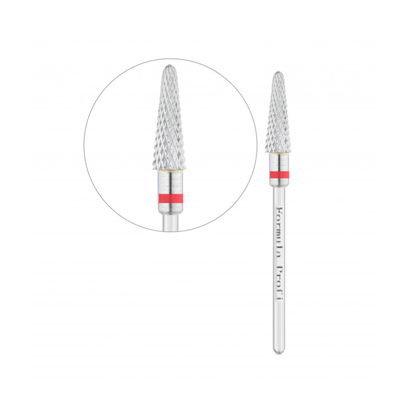 Фреза твердосплавна Конус прямий Formula Profi Carbide Nozzle 100-1052 червона, дрібний абразив