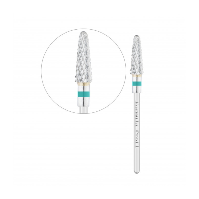 Фреза твердосплавна Конус прямий Formula Profi Carbide Nozzle 100-1054 зелений, середня абразивність