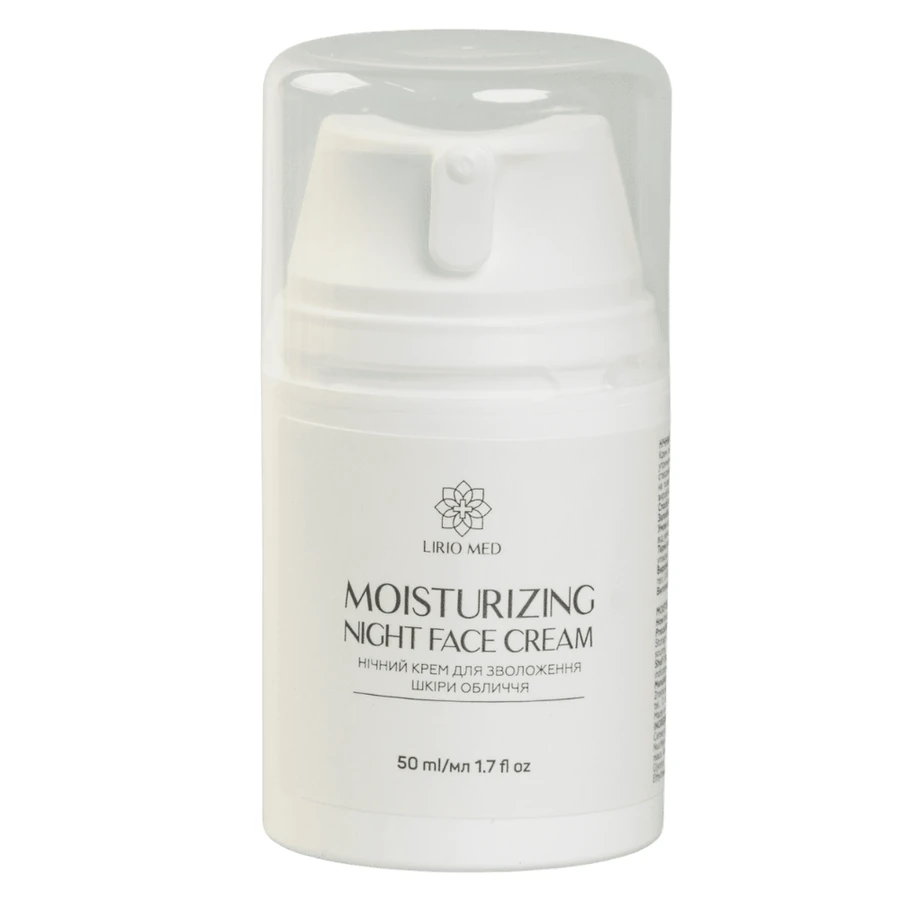 Нічний крем для зволоження шкіри обличчя Lirio Med Moisturizing Night Face Cream 50 мл