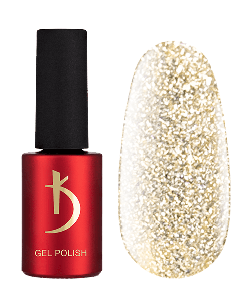 Гель-лак Kodi Gel Polish GL08 насичений золотий гліттер з теплим блиском 7 мл