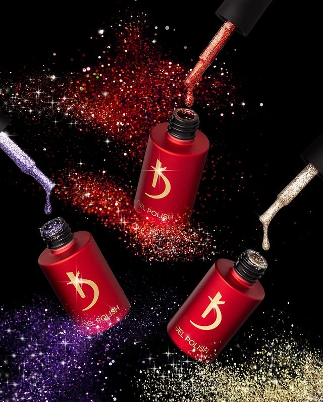 Гель-лак Kodi Gel Polish GL08 насичений золотий гліттер з теплим блиском 7 мл