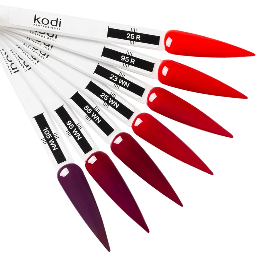 Гель-лак Kodi Gel Polish R95 насичений червоний з теплим підтоном, емаль 7 мл
