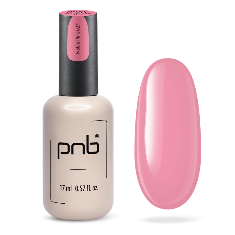 Гель конструюючий екстра-стійкий PNB Strong Iron Gel 027 Noble Pink благородний рожевий 17 мл