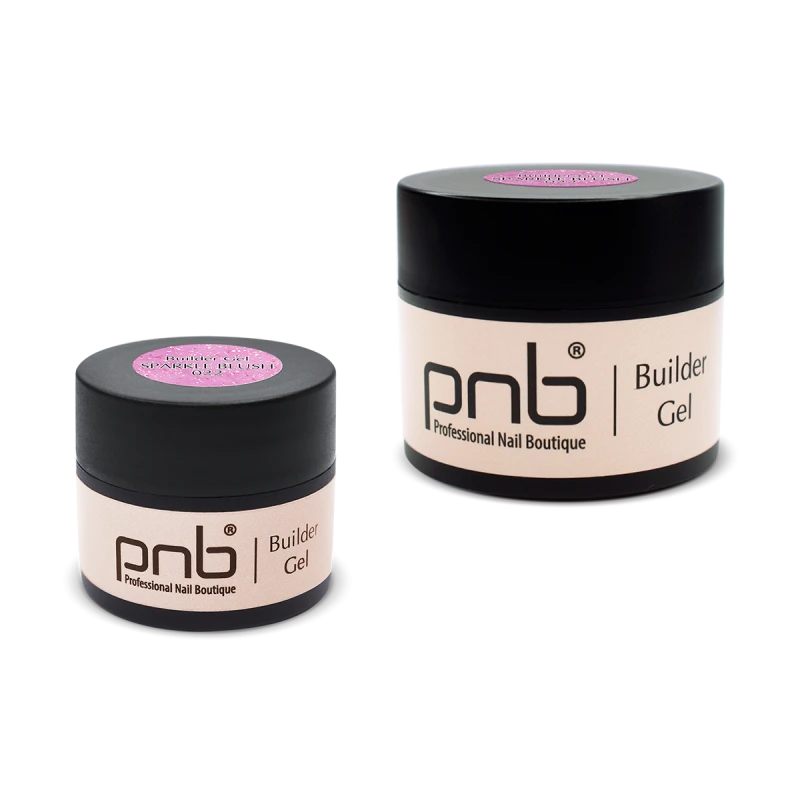 Гель для моделювання PNB Builder Gel 022 Sparkle Blush ніжно-рожевий, з рожевими блискітками 5 мл
