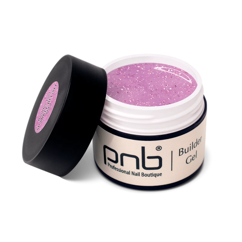 Гель для моделювання PNB Builder Gel 022 Sparkle Blush ніжно-рожевий, з рожевими блискітками 15 мл