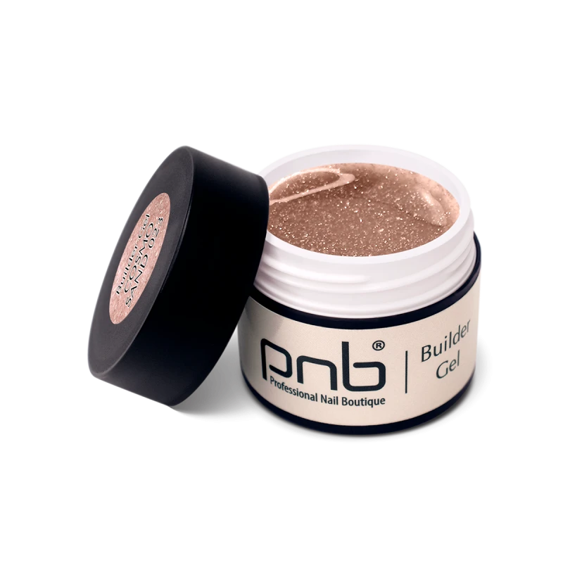 Гель для моделювання PNB Builder Gel 023 Cosmo Sand молочно-бежевий, зі світловідбиваючими блискітками 5 мл