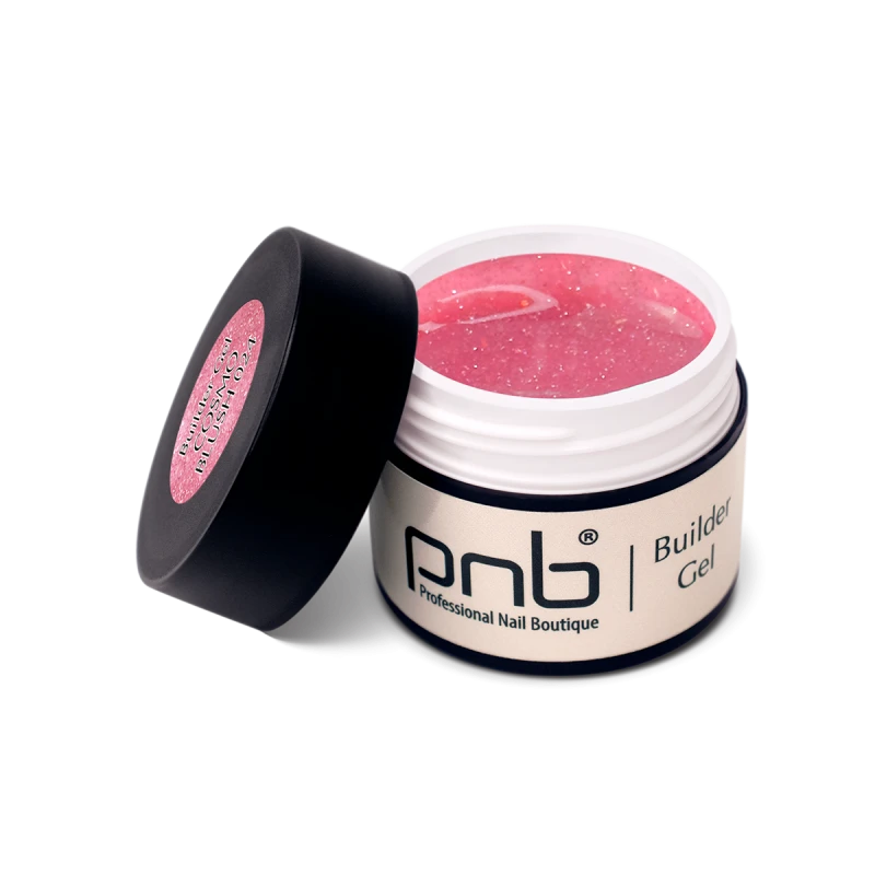 Гель для моделювання PNB Builder Gel 024 Cosmo Blush ніжно-рожевий, зі світловідбиваючими блискітками 5 мл
