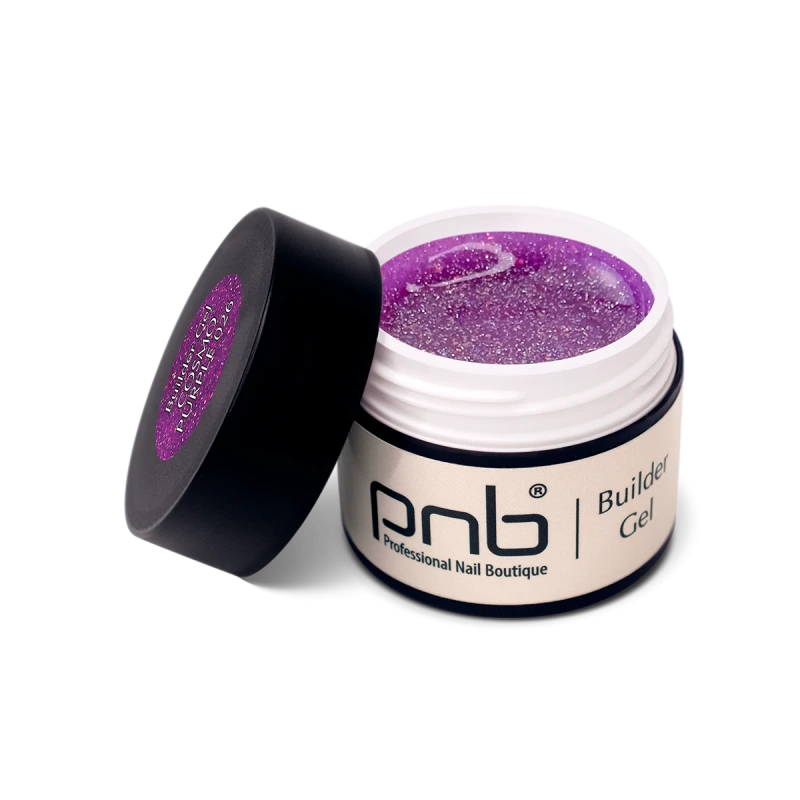 Гель для моделювання PNB Builder Gel 026 Cosmo Purple глибокий фіолетовий, зі світловідбиваючими блискітками 5 мл