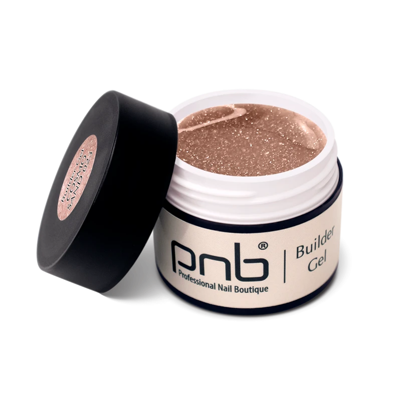 Гель для моделювання PNB Builder Gel 023 Cosmo Sand молочно-бежевий, зі світловідбиваючими блискітками 15 мл