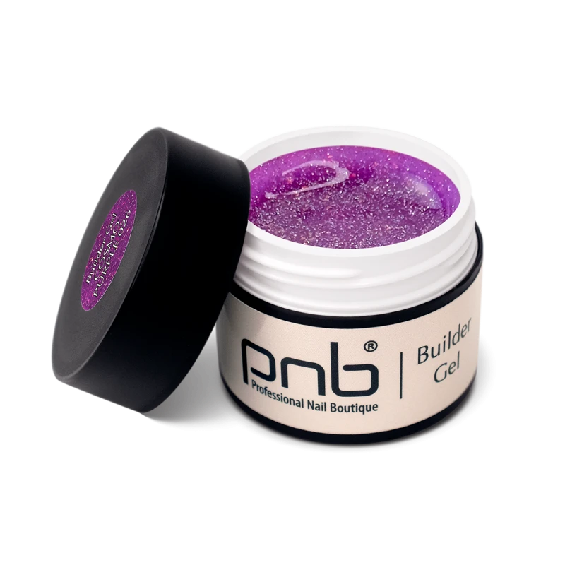 Гель для моделювання PNB Builder Gel 026 Cosmo Purple глибокий фіолетовий, зі світловідбиваючими блискітками 15 мл