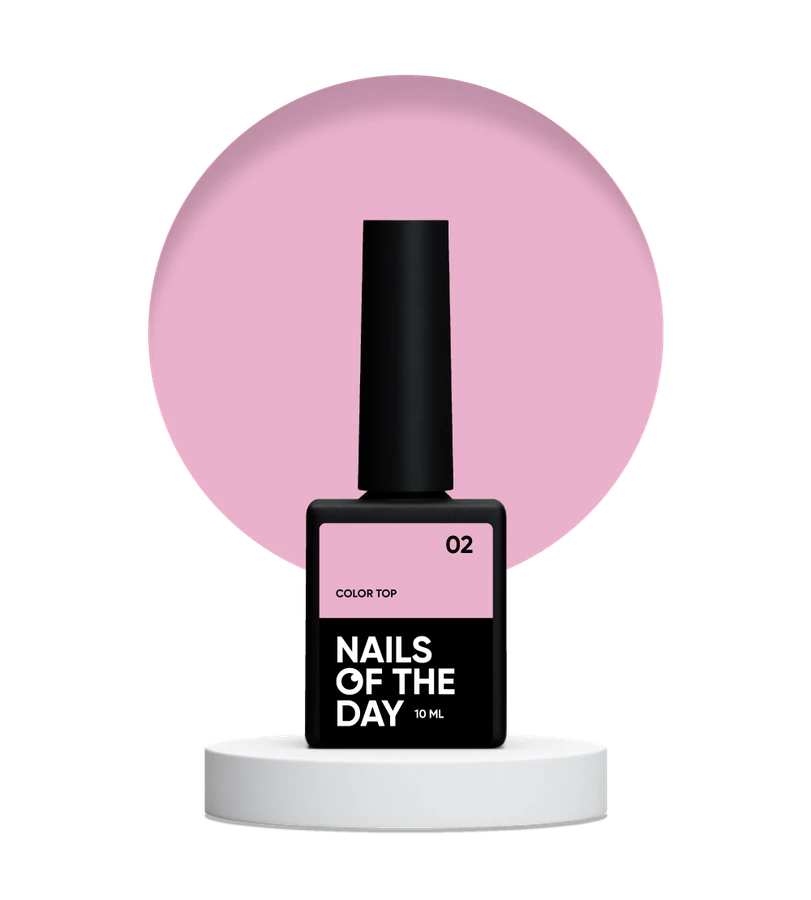 Камуфлюючий топ без липкого шару Nails Of The Day Color Top №02 рожево&ndash;нюдовий 10 мл