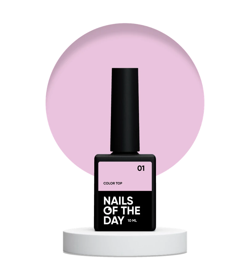 Камуфлюючий топ без липкого шару Nails Of The Day Color Top №01 ніжно-рожевий 10 мл