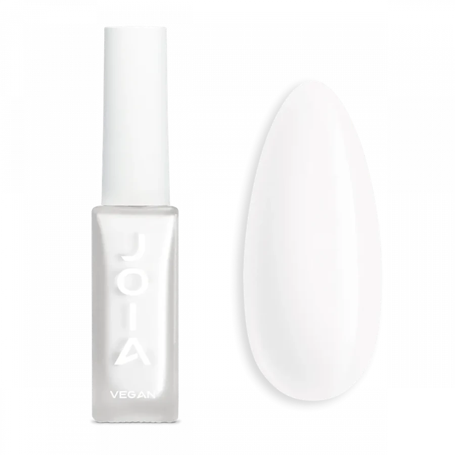 Лак для нігтів JOIA vegan Nail Сare Polish 4in1 №01 Ideal White класичний білий 8 мл