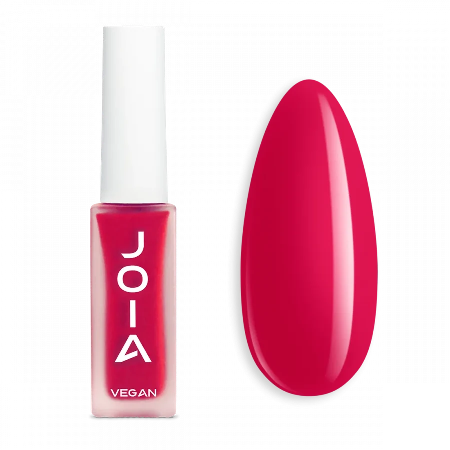 Лак для нігтів JOIA vegan Nail Сare Polish 4in1 №08 Red Passion класичний насичений червоний 8 мл
