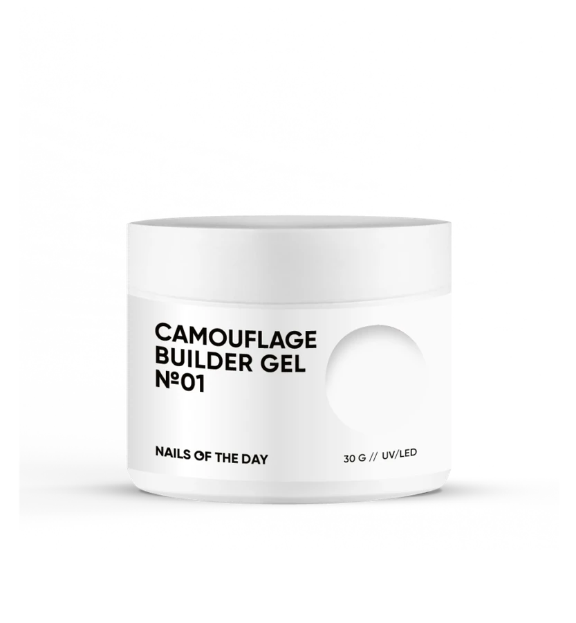 Камуфлюючий будівельний гель для нігтів Nails Of The Day Camouflage Builder Gel №01 біло&ndash;молочний 30 мл