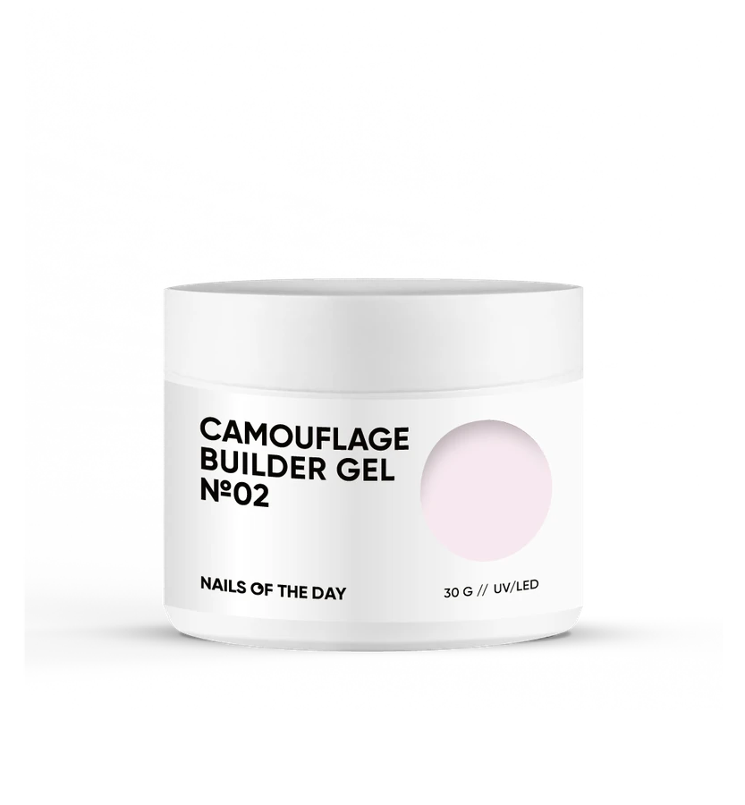 Камуфлюючий будівельний гель для нігтів Nails Of The Day Camouflage Builder Gel №02 ніжно&ndash;рожевий 30 мл