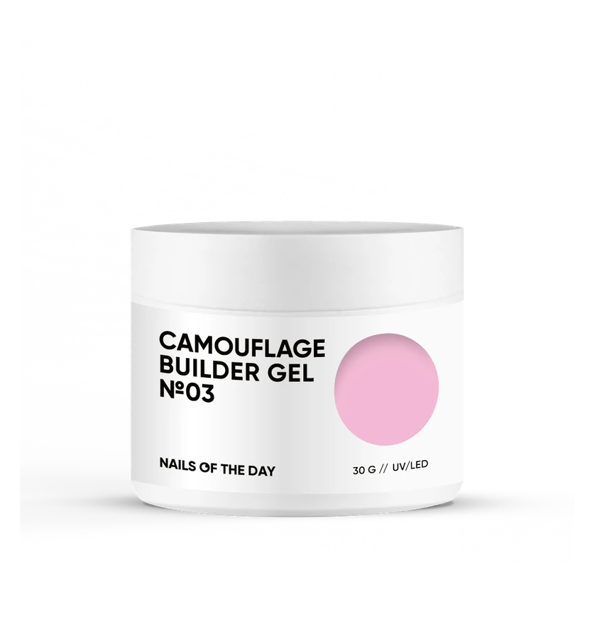 Камуфлюючий будівельний гель для нігтів Nails Of The Day Camouflage Builder Gel №03 рожевий 30 мл