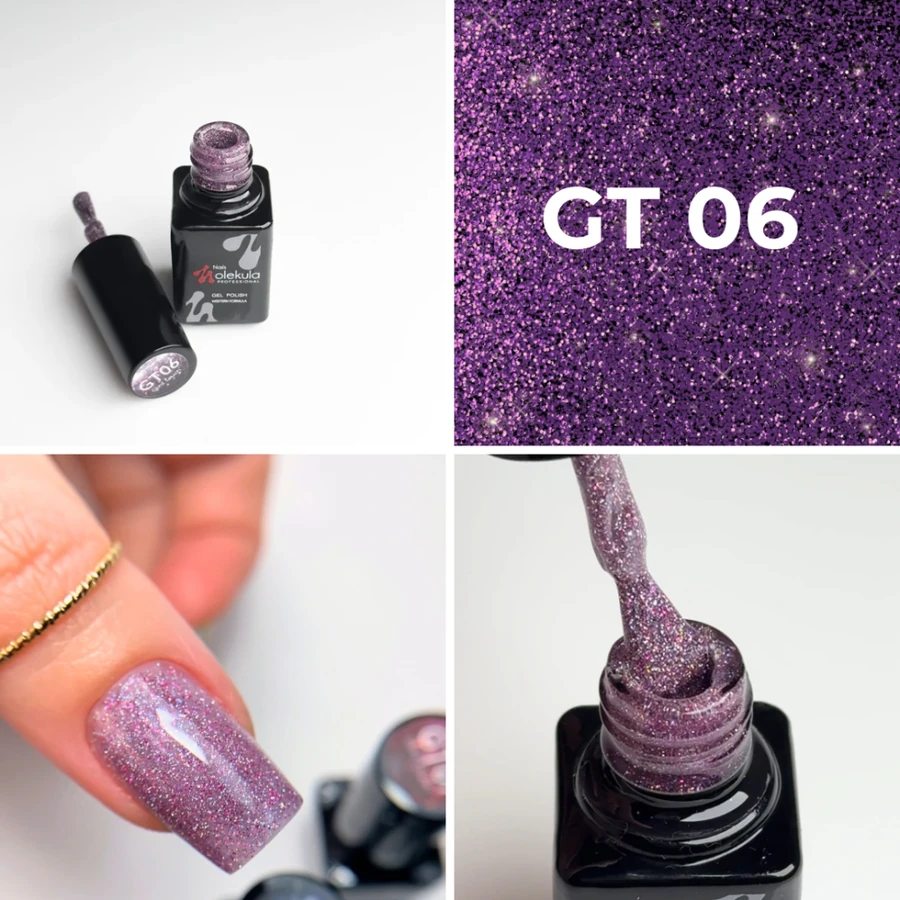 Гель-лак Molekula Glint Touch GT06 зі світловідбиваючими частинками 6 мл