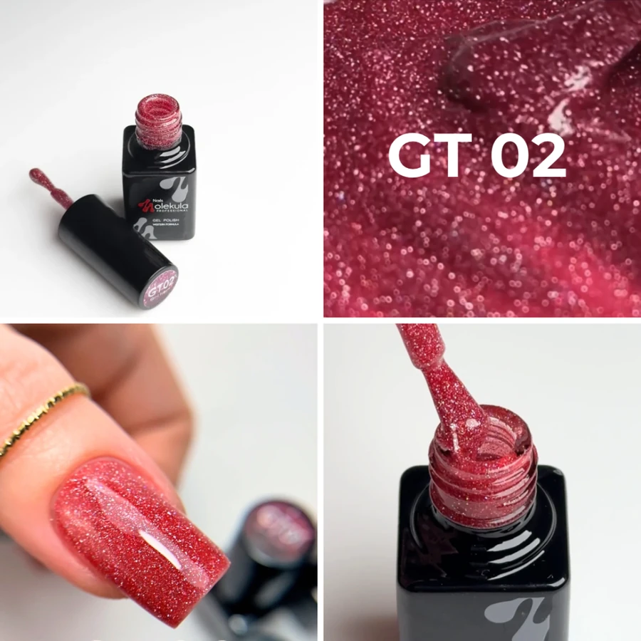 Гель-лак Molekula Glint Touch GT02 зі світловідбиваючими частинками 6 мл