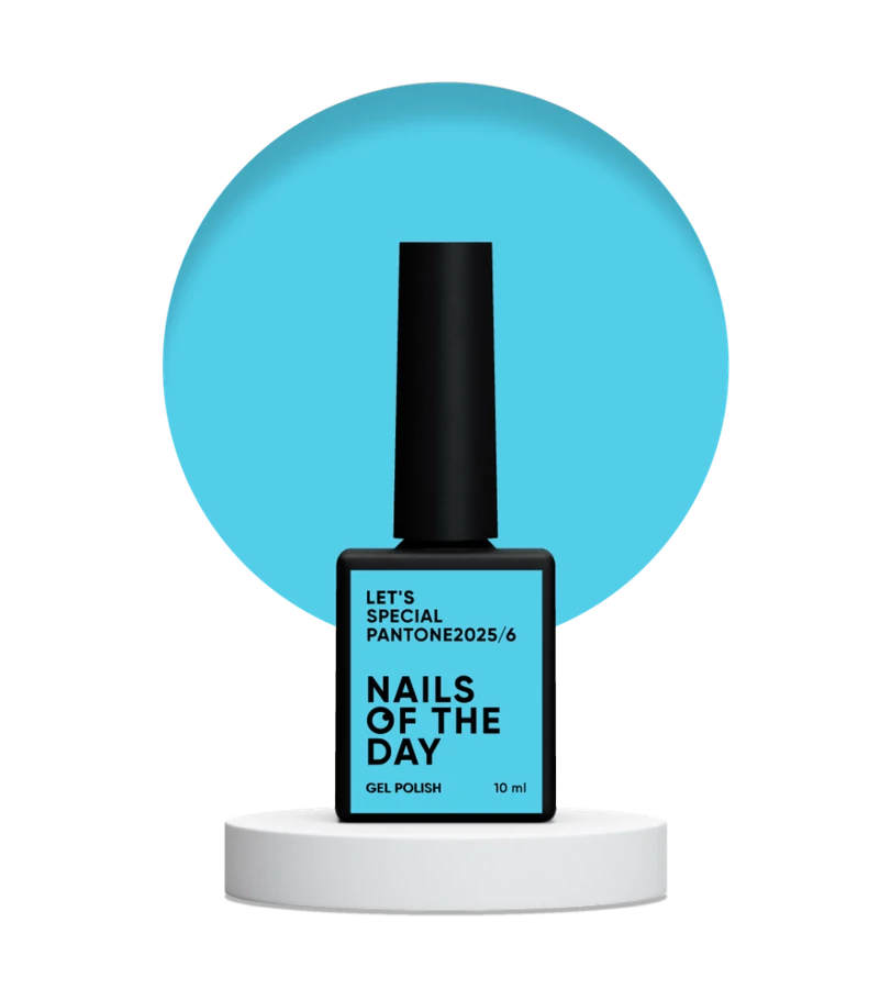 Гель-лак Nails Of The Day Let’s special Pantone 2025/06 яскравий блакитний, емаль 10 мл