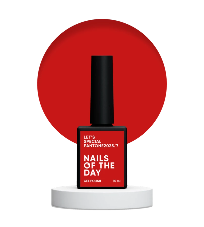 Гель-лак Nails Of The Day Let’s special Pantone 2025/07 класичний червоний, емаль 10 мл