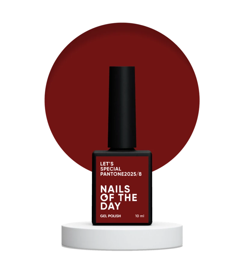 Гель-лак Nails Of The Day Let’s special Pantone 2025/08 глибокий винний червоний, емаль 10 мл