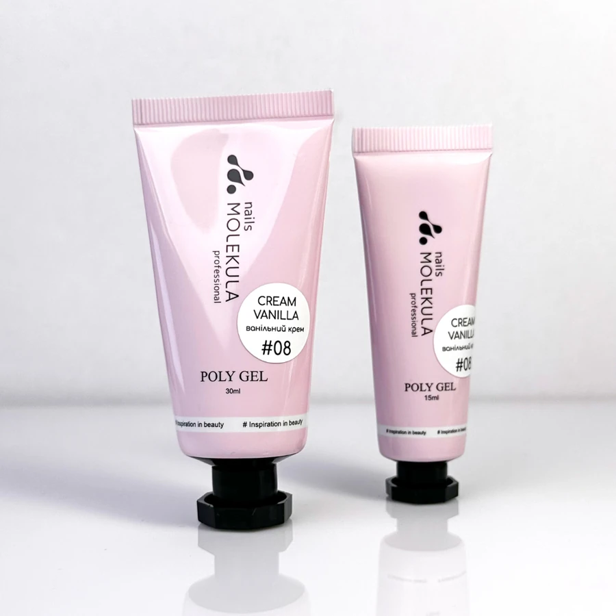 Полігель Molekula Poly Gel №08 Cream Vanilla ванільний крем 30 мл