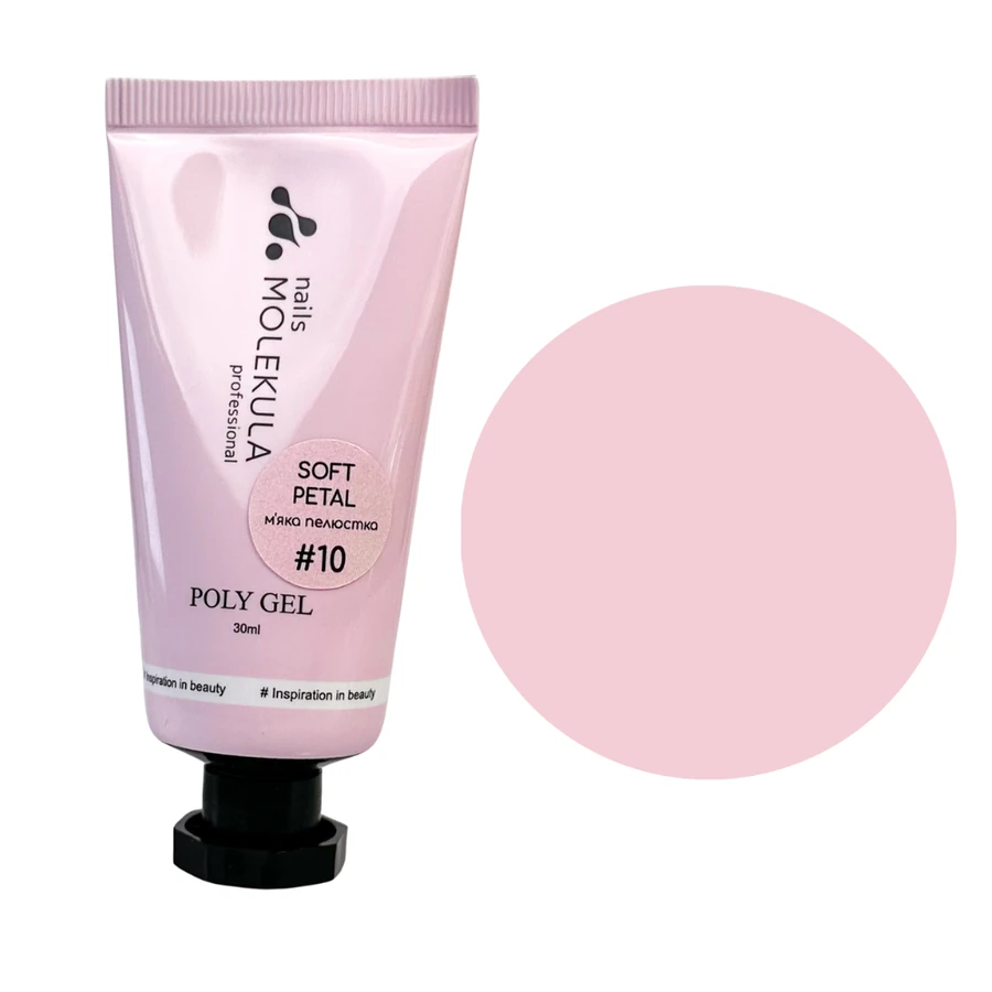 Полігель Molekula Poly Gel №10 Soft Petal м&rsquo;яка пелюстка 30 мл