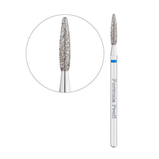 Фреза алмазна полум`я тупе Formula Profi Diamond Nozzle Blue синій, середня жорсткість 2.1 мм
