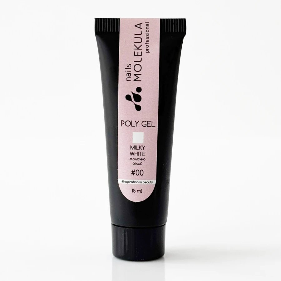 Полігель Molekula Poly Gel №00 Milky White молочно-білий 15 мл