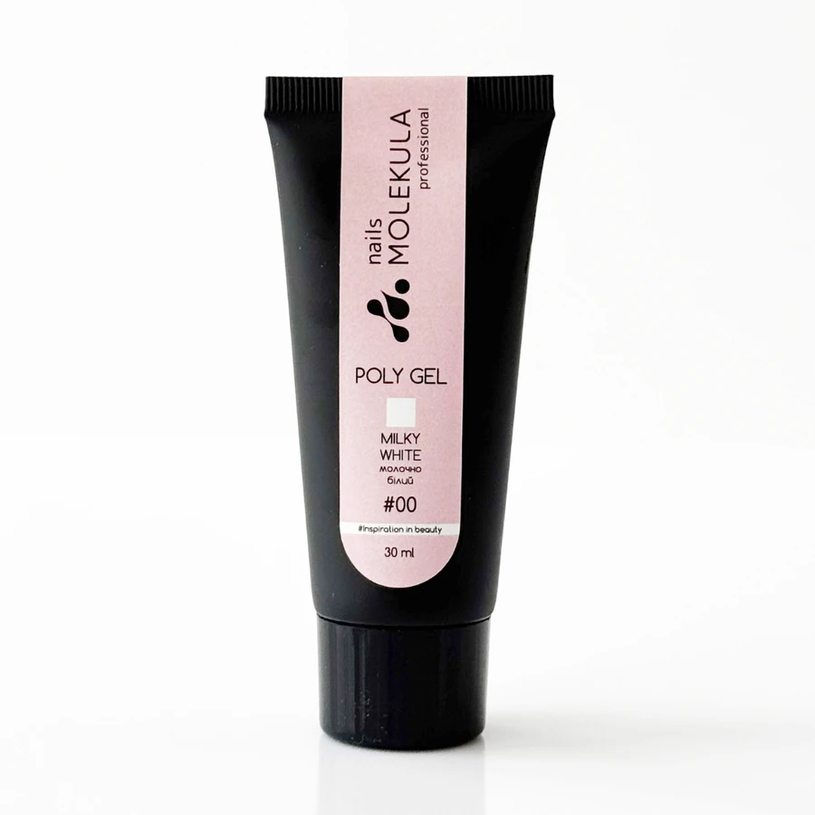 Полігель Molekula Poly Gel №00 Milky White молочно-білий 30 мл