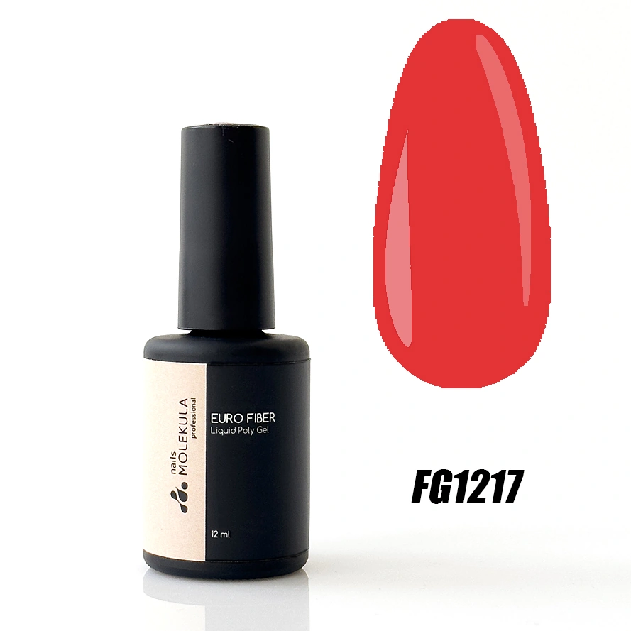 Molekula Euro Fiber Liquid Poly Gel FG1217 Chilli Red 12 мл