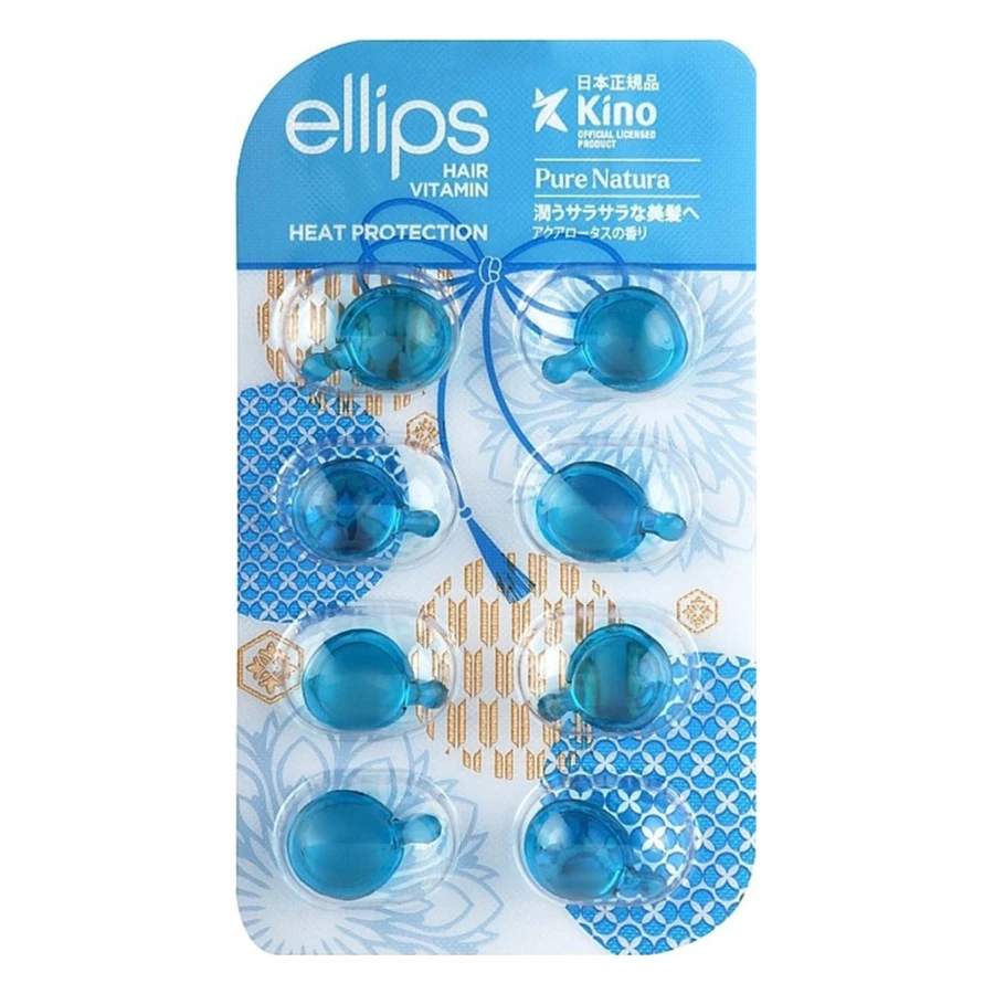 Капсули для волосся "Сила лотосу" Ellips Hair Vitamin Heat Protection 8x1 мл