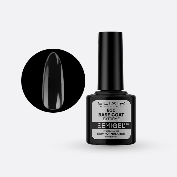 База для гель-лаку Elixir Semi Gel 800 Extreme Base Coat прозорий 8 мл
