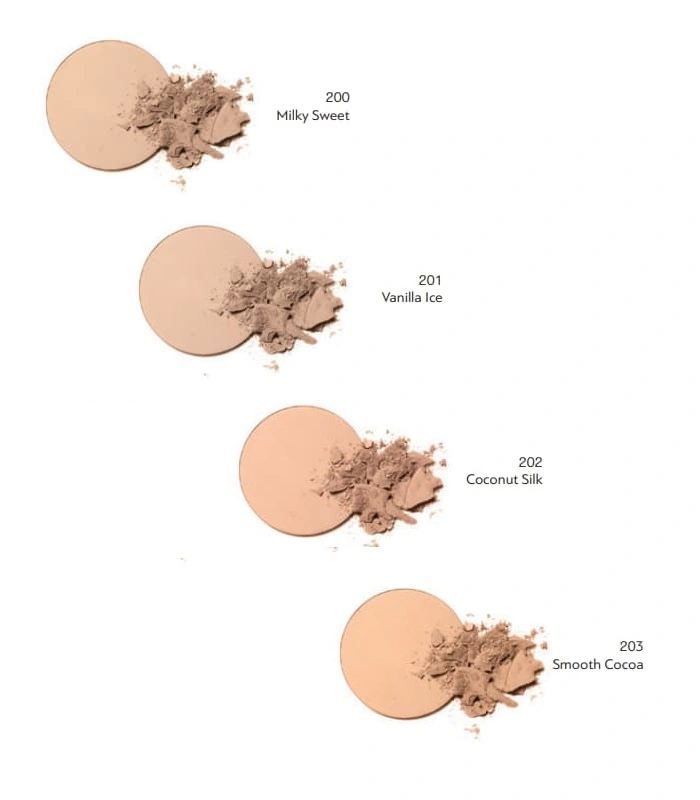 Компактна матуюча пудра для обличчя Elixir PRO. Matte Pressed Powder HD 204 Latte Coffee