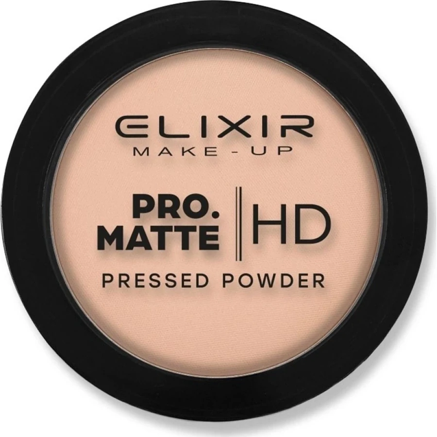 Компактна матуюча пудра для обличчя Elixir PRO. Matte Pressed Powder HD 206 Cookie Dust
