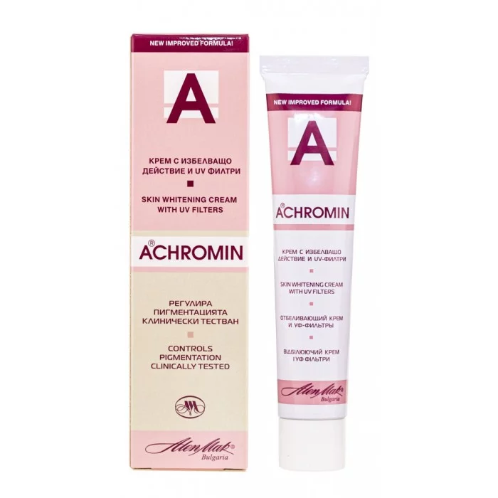 Крем для обличчя відбілюючий з УФ-фільтром Alen Mak Slin Whitening Cream with UV Filters Achromin 45 мл