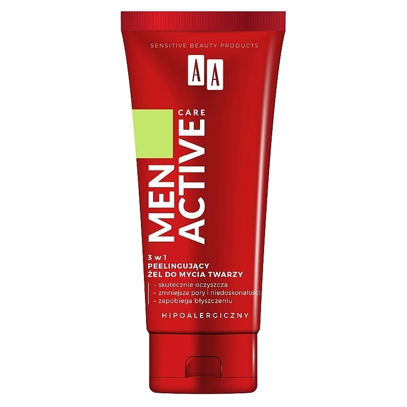 Пілінг-гель для очищення обличчя 3 в 1 AA cosmetics Men Active Care Peeling Gel 3 in 1 150 мл