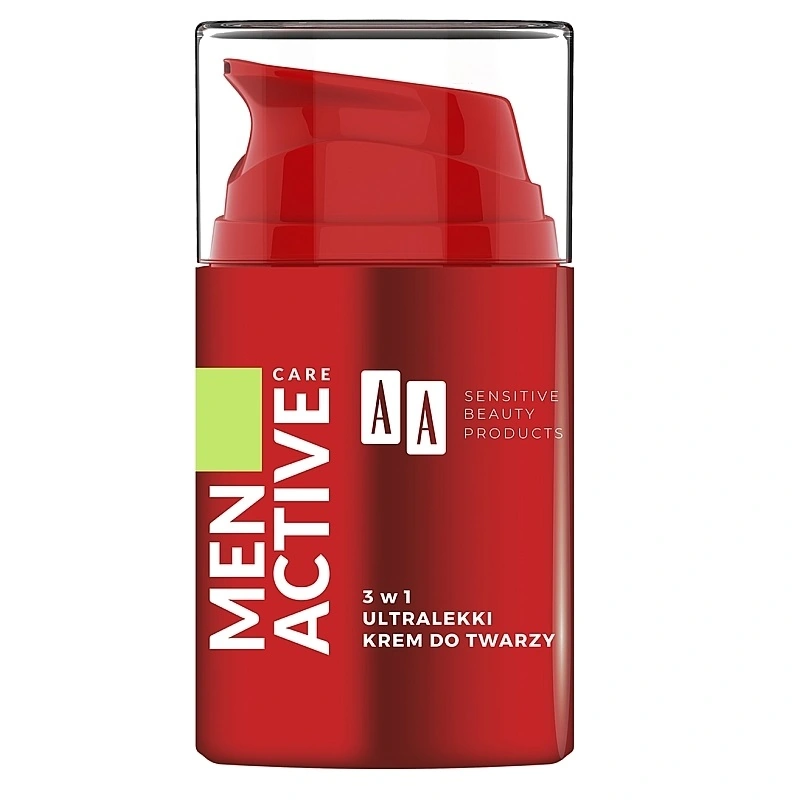 Ультралегкий чоловічий крем для обличчя 3 в 1 AA cosmetics Men Active Care Face Cream 3in1 50 мл