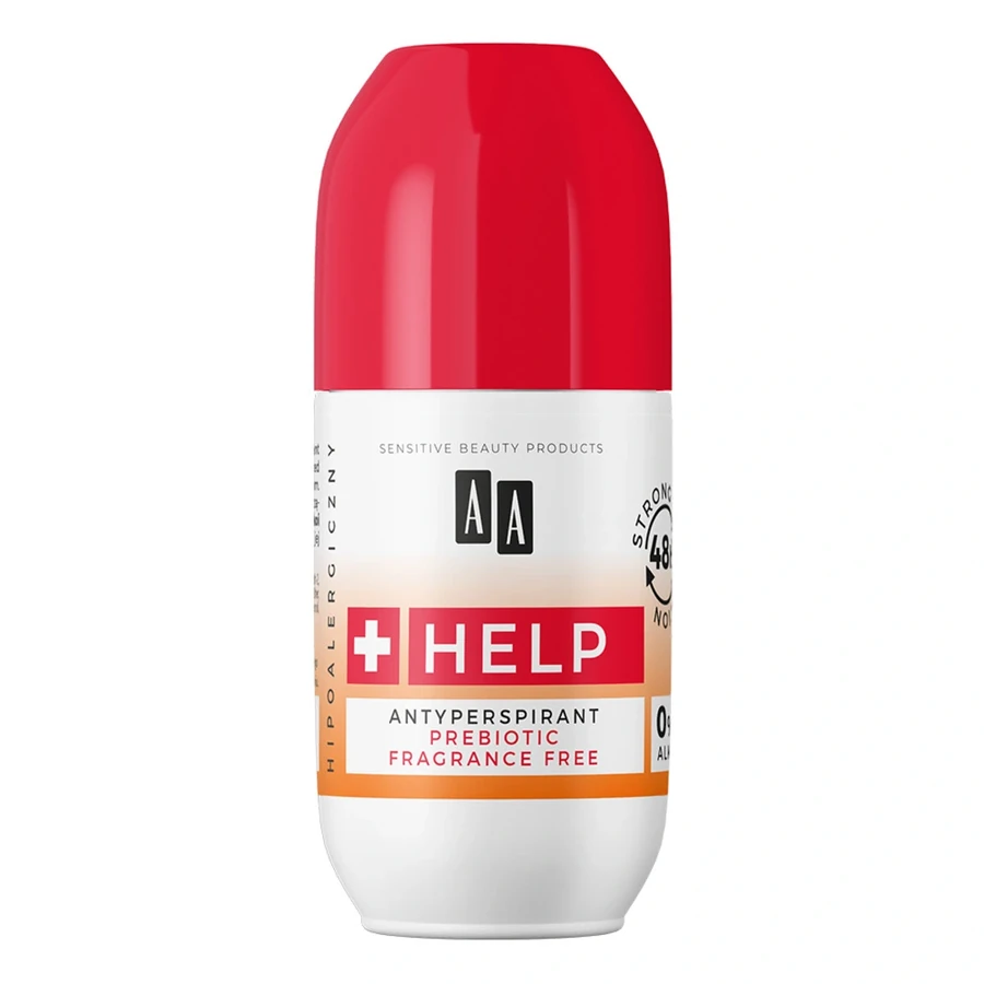Антиперспірант кульковий з пребіотиками AA cosmetics Help+ Prebiotic Roll-On Antyperspirant без запаху 50 мл