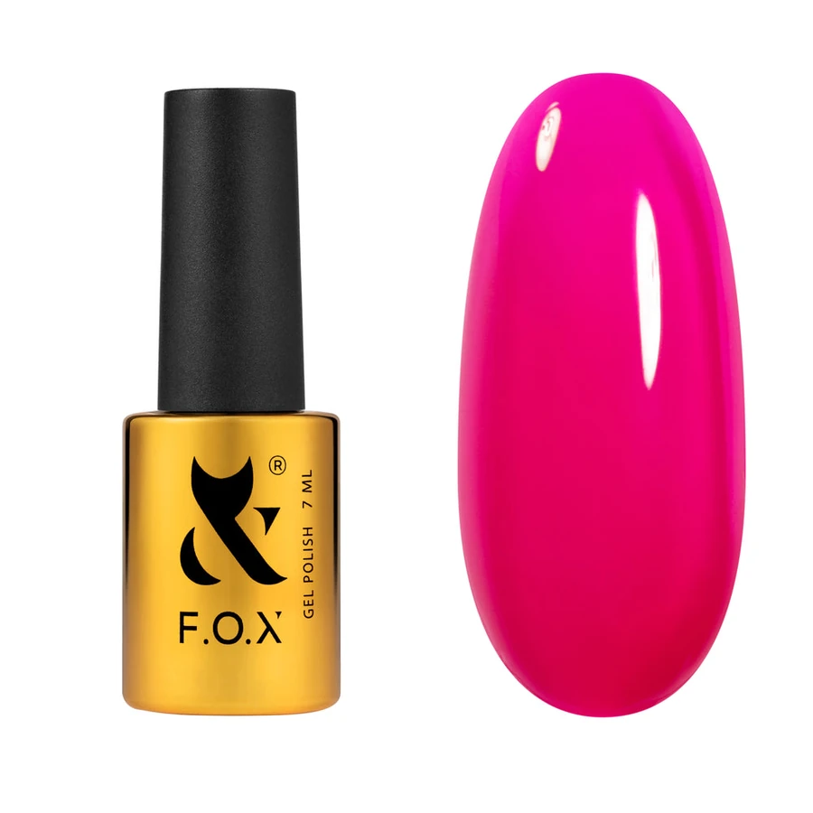 Гель-лак FOX Lollipop 001 Raspberry насичений малиновий, вітражний 7 мл